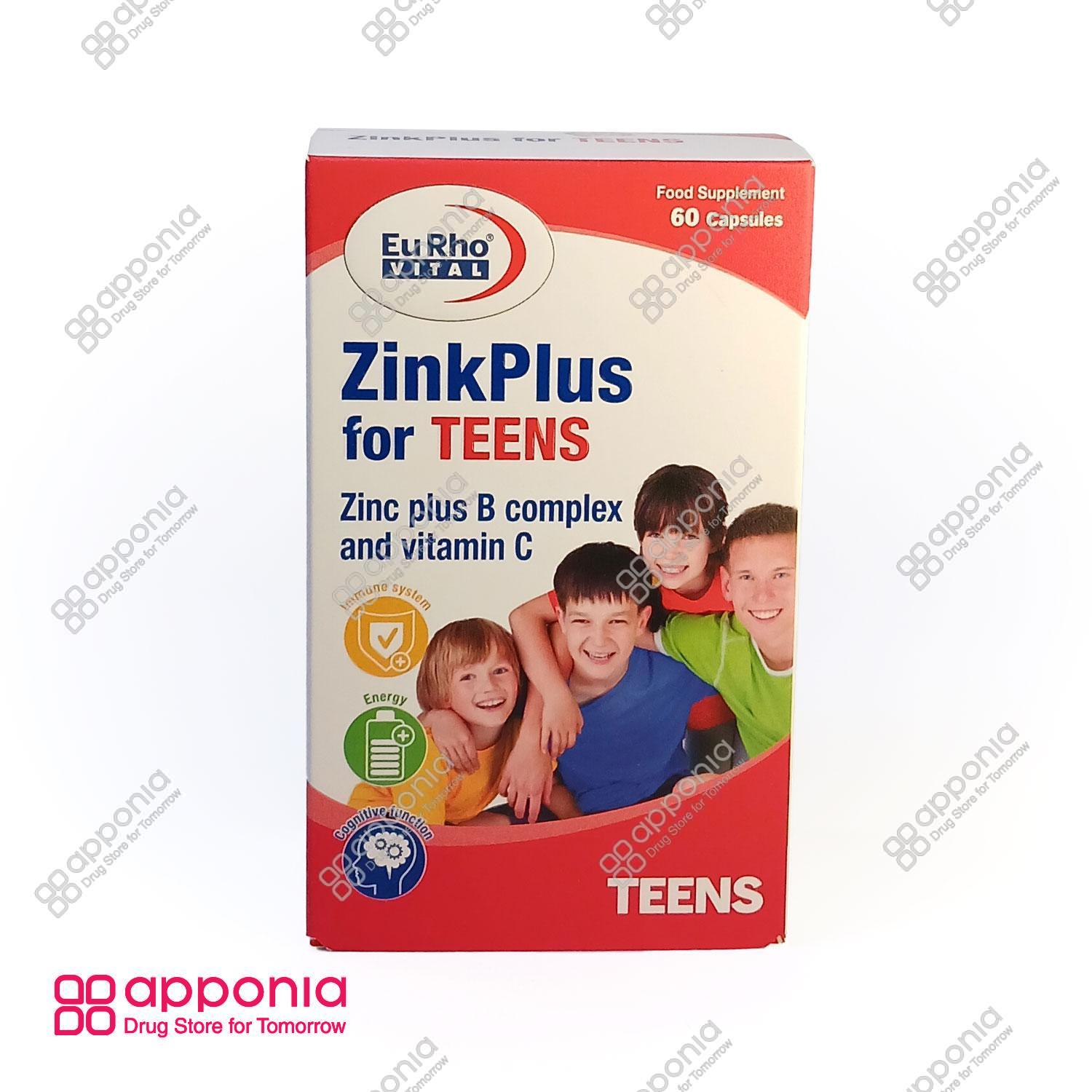 euhro-vital-zinc-plus-for-teens-1.jpg کپسول زینک پلاس فور تینز یوروویتال - Image 1