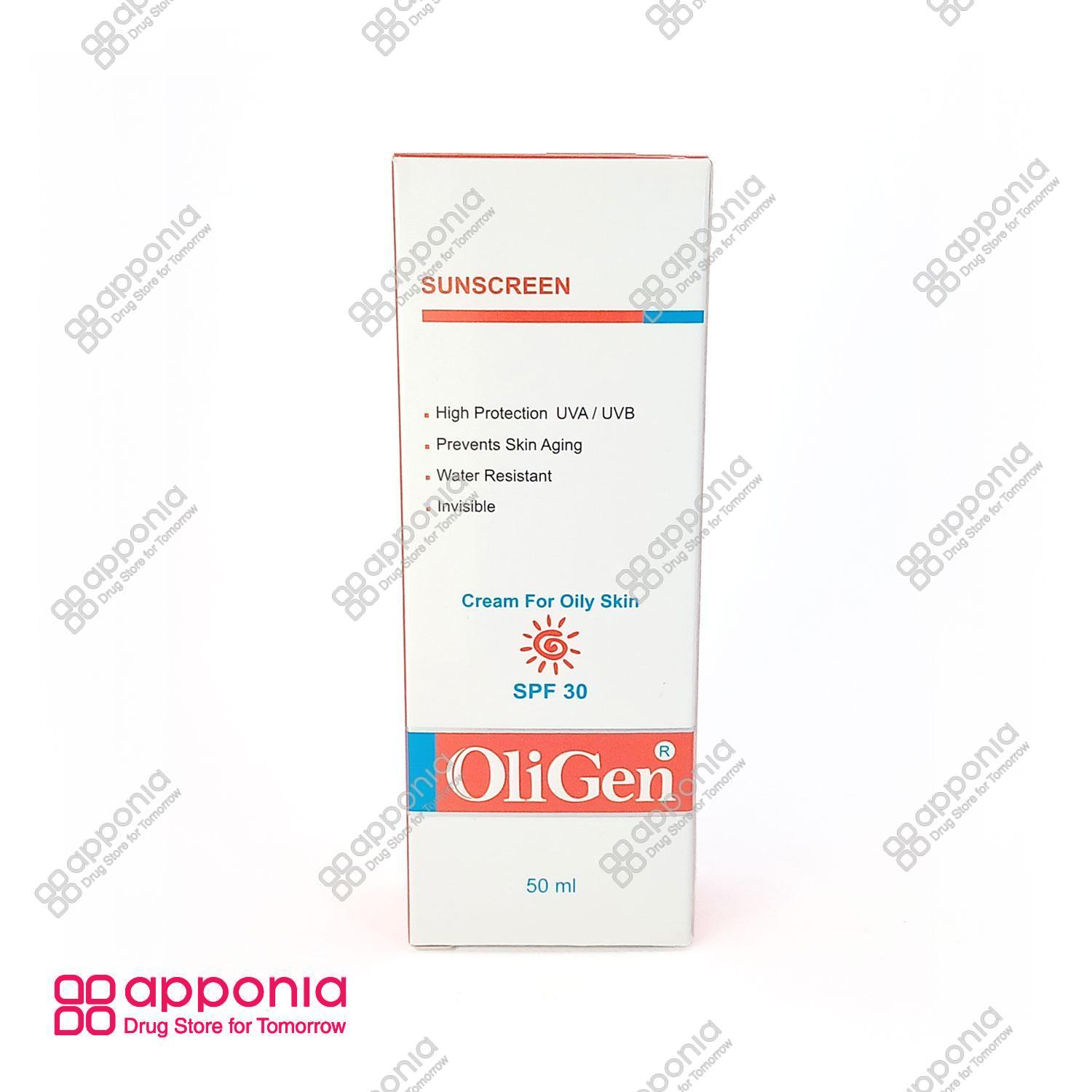 oligen-sunscreen-oily-skin-1.jpg کرم ضد آفتاب پوست چرب SPF30 الی ژن - Image 1