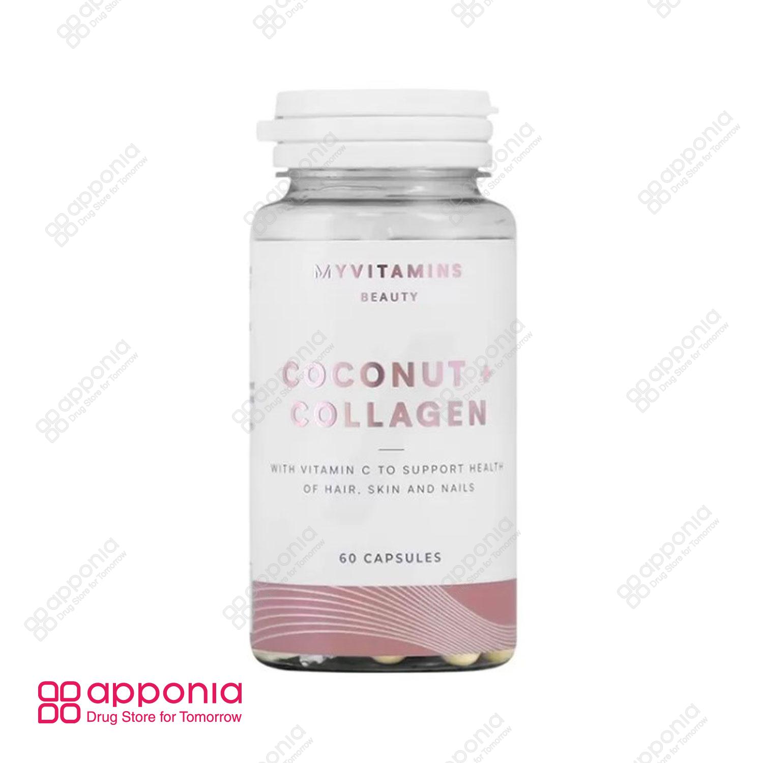 myvitamins-coconut-collagen-1 کپسول کوکونات کلاژن مای ویتامینز (60 عددی)